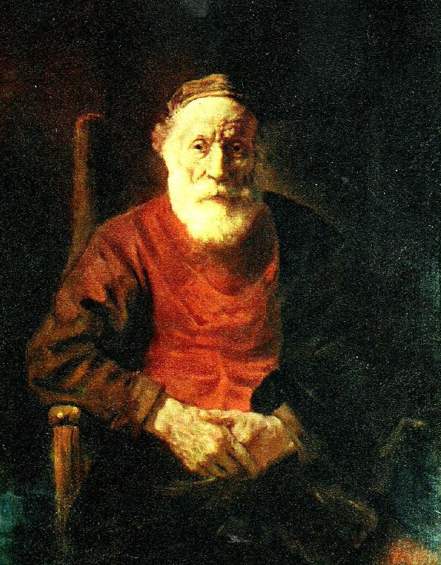 portratt av gammal man, REMBRANDT Harmenszoon van Rijn